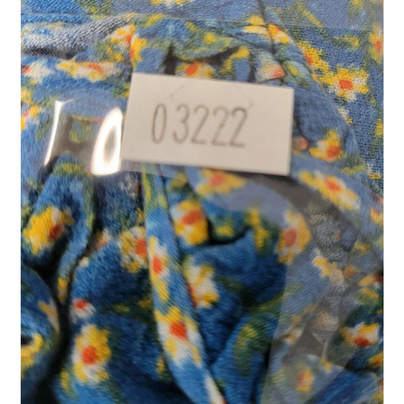 Xhilaration Tunic Dress Womens XS Blue Floral Tassel Sleeveless Cottage Core - Picture 11 of 11